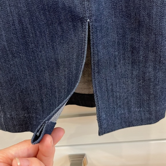 NWOT Cinq a Sept high waisted wide leg 4 pocket darker blue denim jeans - Picture 7 of 14